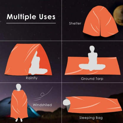 Waterproof Lightweight Thermal Emergency Sleeping Bag-USA Camp Zone