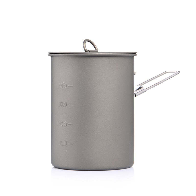 Titanium Pot With Handle For Picnic-USA Camp Zone