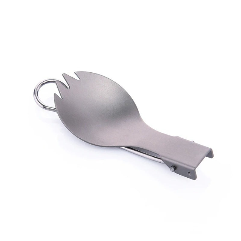 Tableware Titanium Foldable Spoon-USA Camp Zone