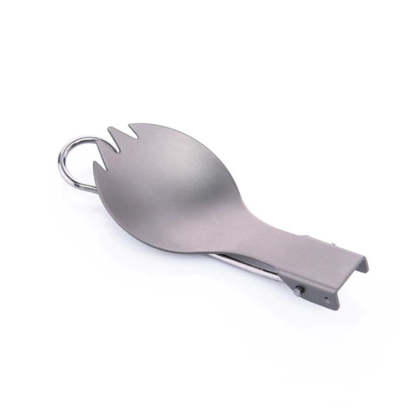 Tableware Titanium Foldable Spoon-USA Camp Zone