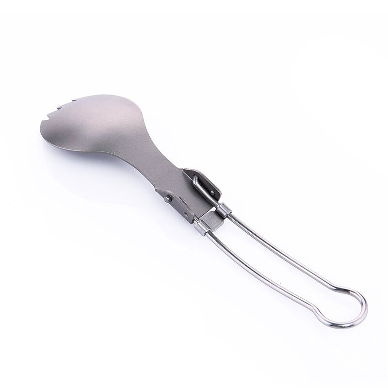 Tableware Titanium Foldable Spoon-USA Camp Zone