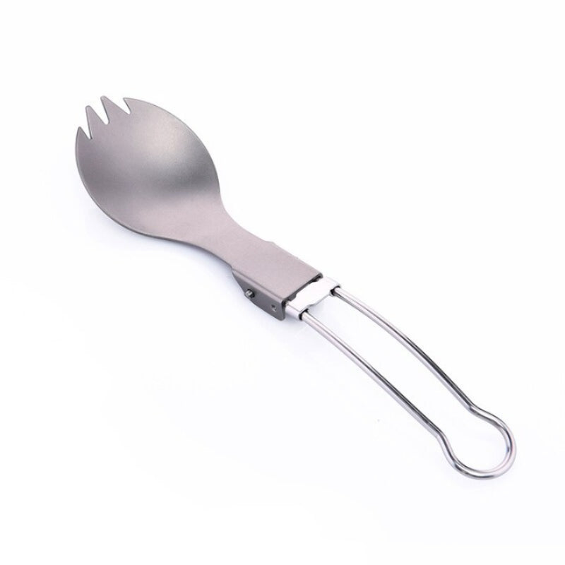 Tableware Titanium Foldable Spoon-USA Camp Zone