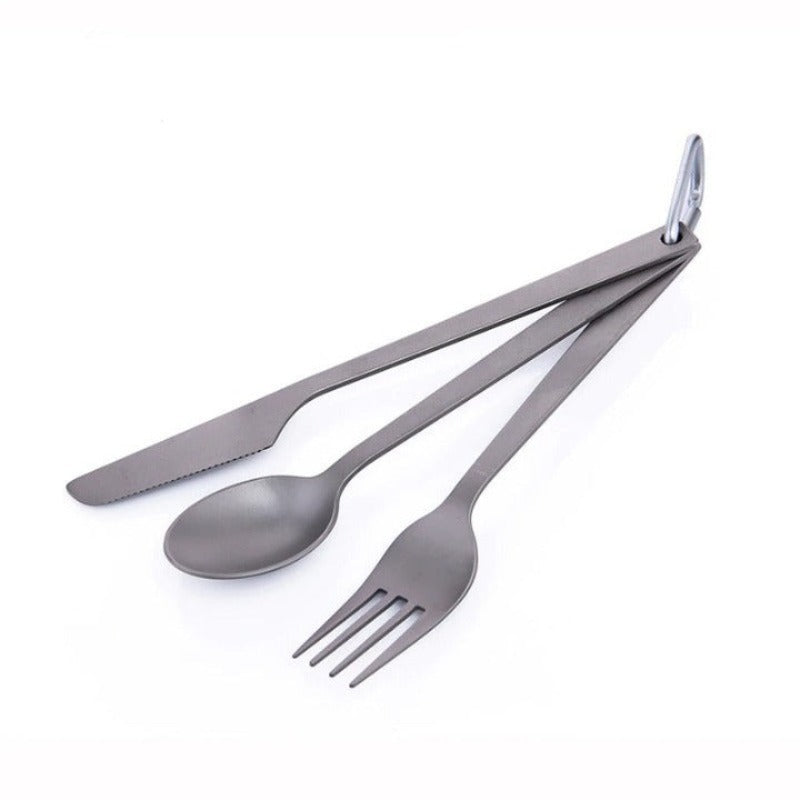 Titanium Spoon Fork And Knife For Camping-USA Camp Zone