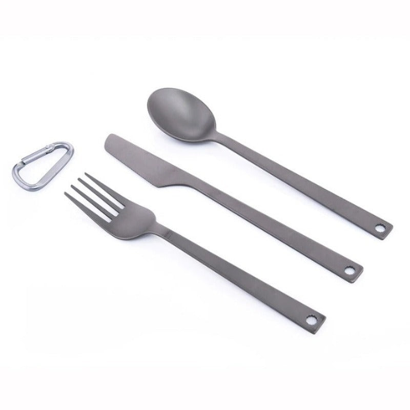 Titanium Spoon Fork And Knife For Camping-USA Camp Zone