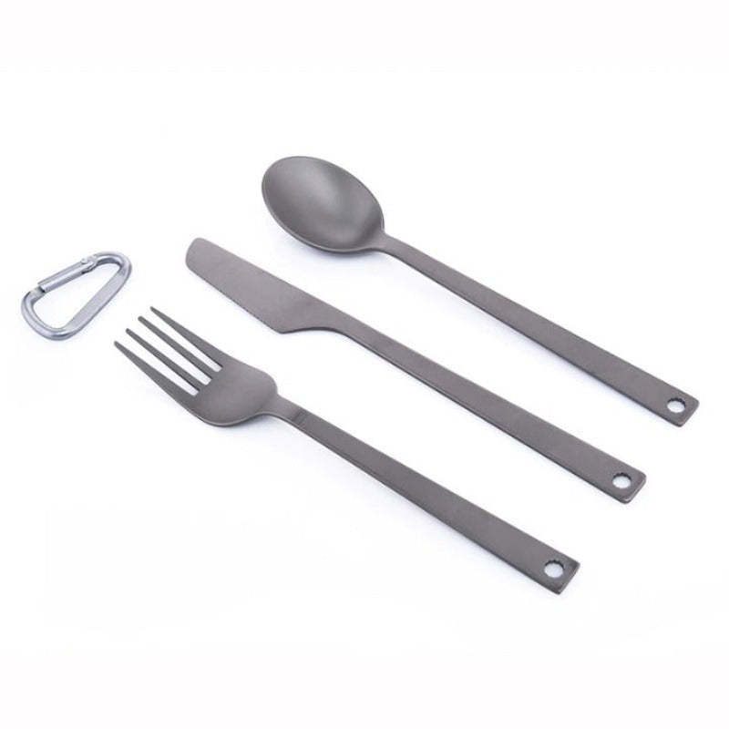 Titanium Spoon Fork And Knife For Camping-USA Camp Zone