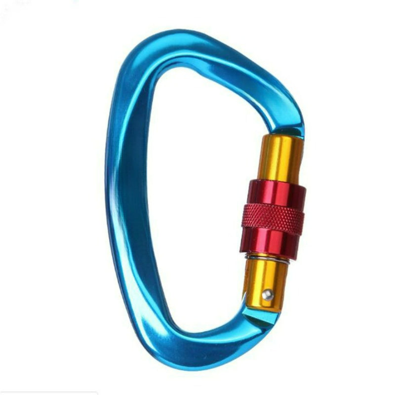 D Shaped Climbing Carabiner With Safety Screw-USA Camp Zone