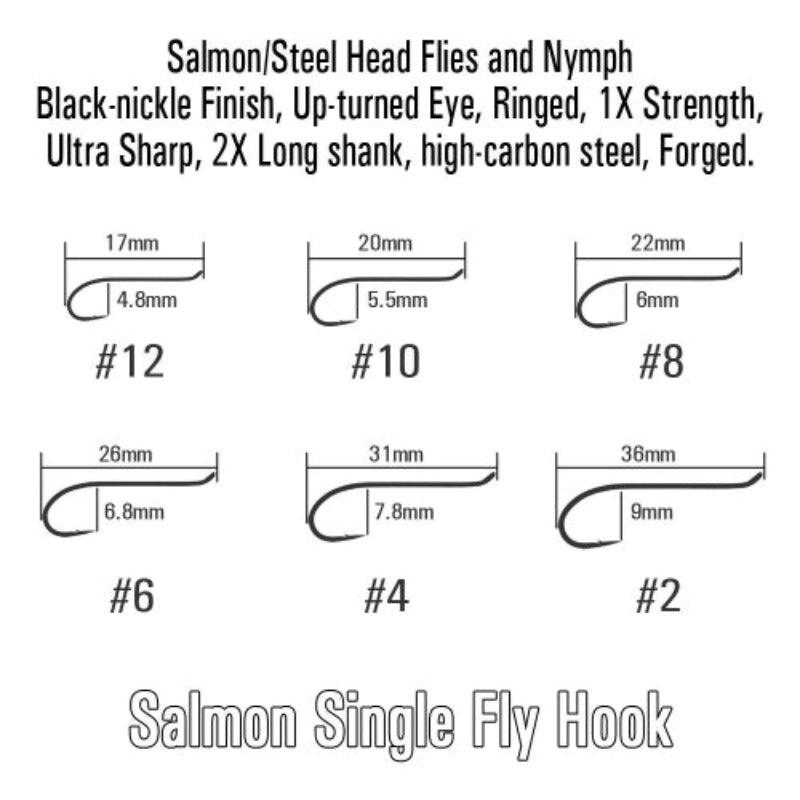 Black Nickel High Carbon Steel Long Shank Hook - USA Fish Bait