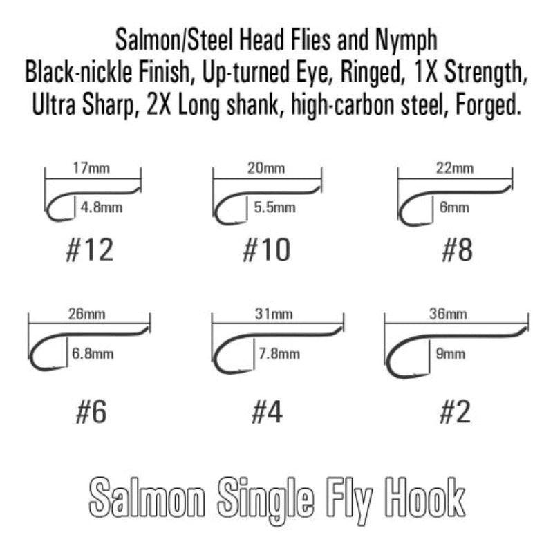 Black Nickel High Carbon Steel Long Shank Hook - USA Fish Bait