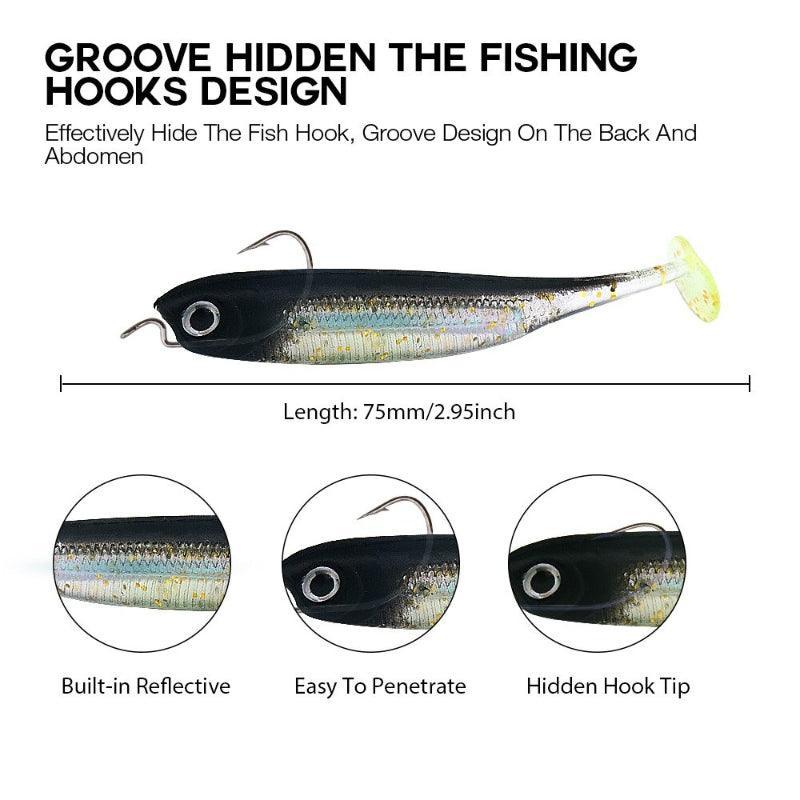 Soft Shad Fishing Lure-USA Fish Bait