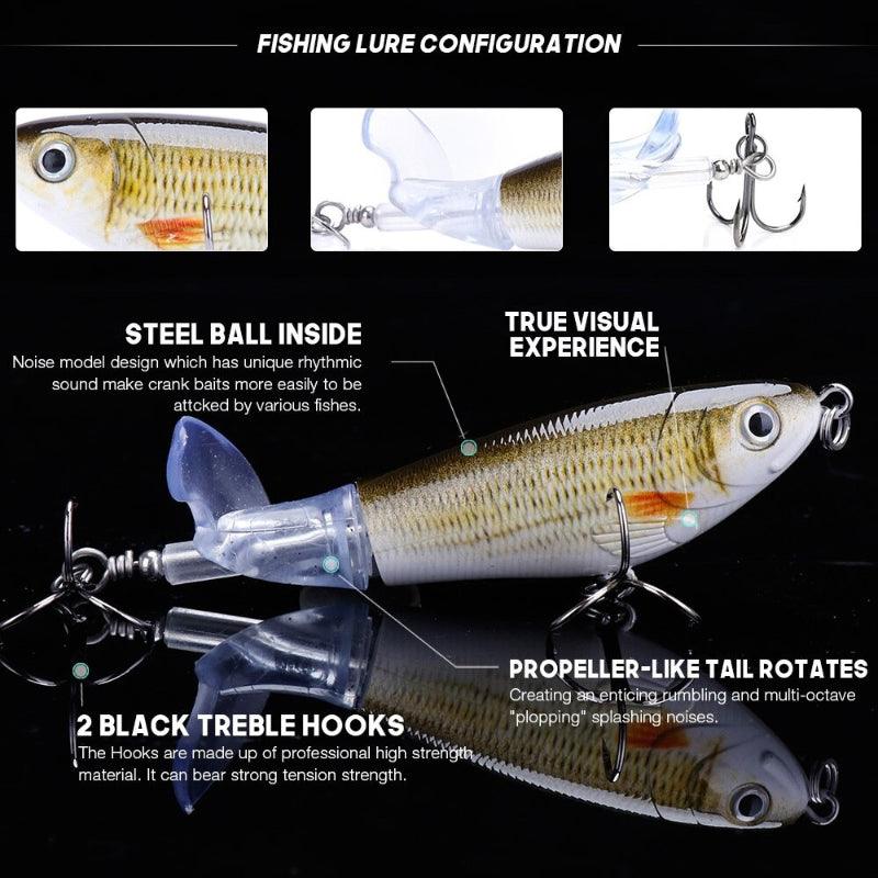 8CM 14G Topwater Whopper Popper Lures-USA Fish Bait