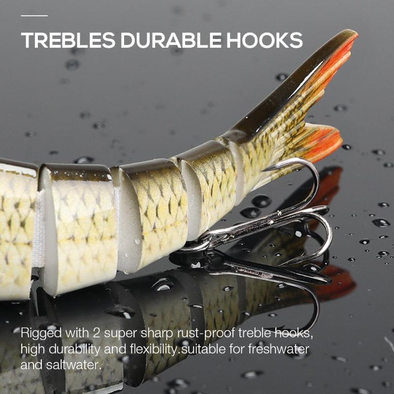 8 Segment Swimbait Lures-USA Fish Bait