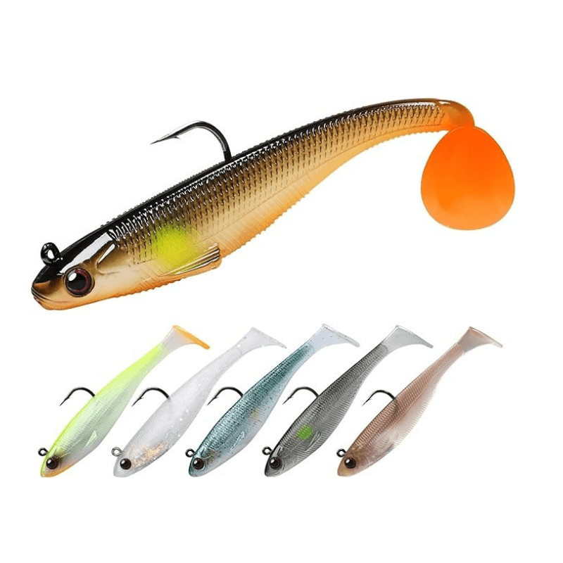 Pre-Rigged Soft Fishing Lures With Spinner Ready-to-Use Baits-USA Fish Bait