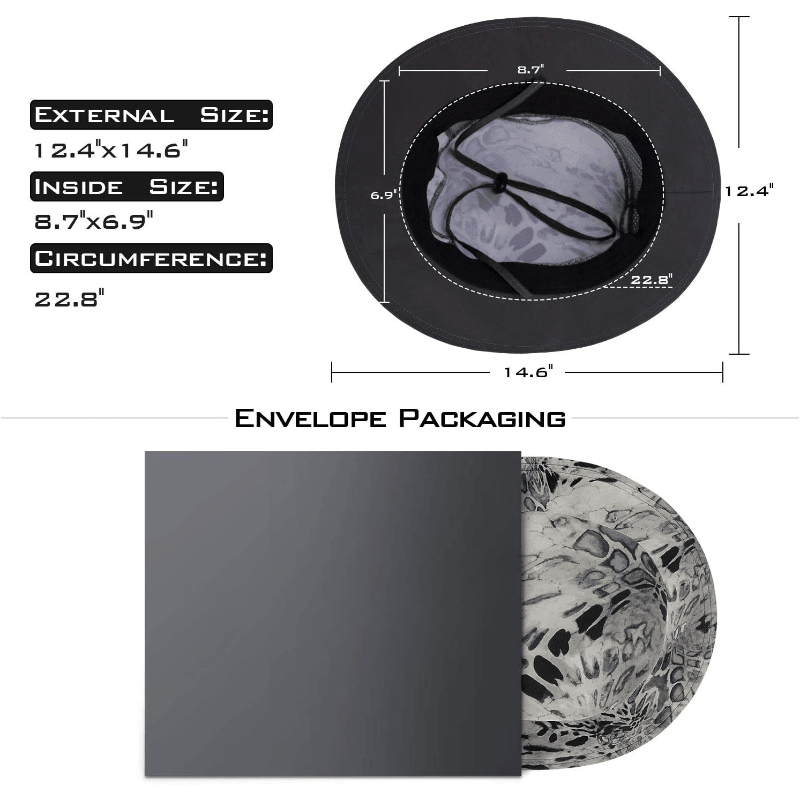 Lightweight Wide Brim Sun Hat For Outdoor Activities And Travel-USA Fish Bait