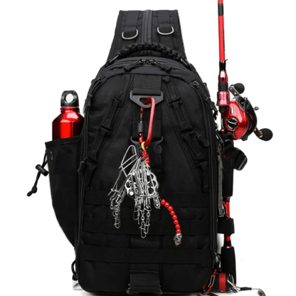 Fishing Tackle Backpack With Rod Holder - USA Fish Bait