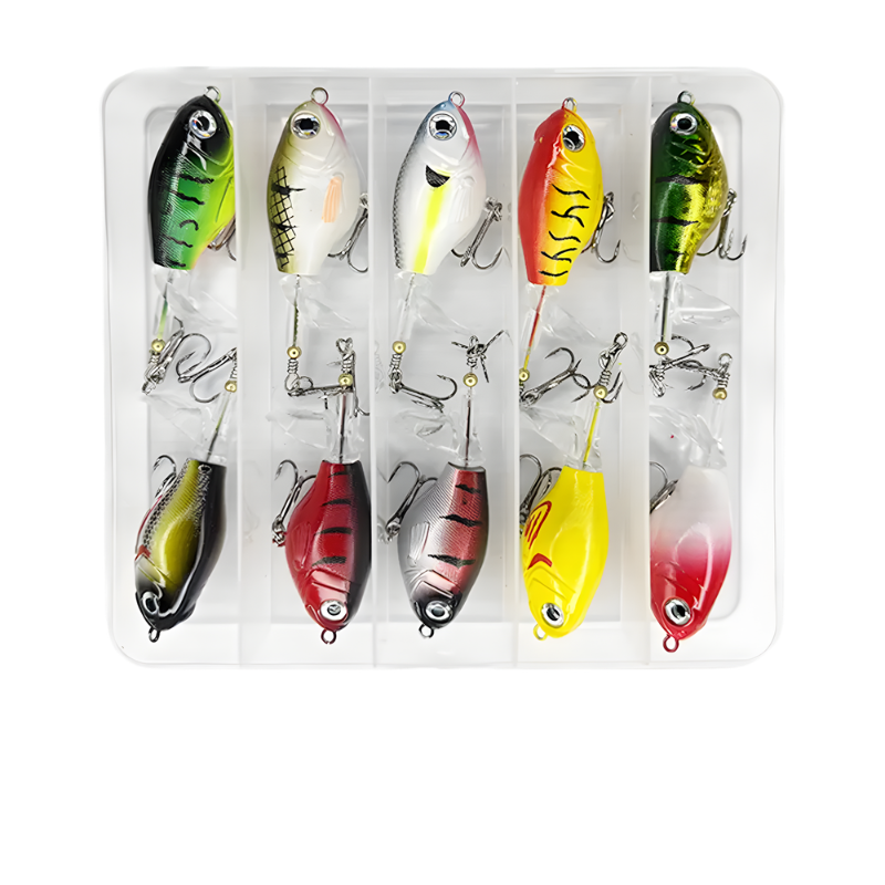 New 5/10 Count Simulation Artificial Fishing Lure Set with Hook 