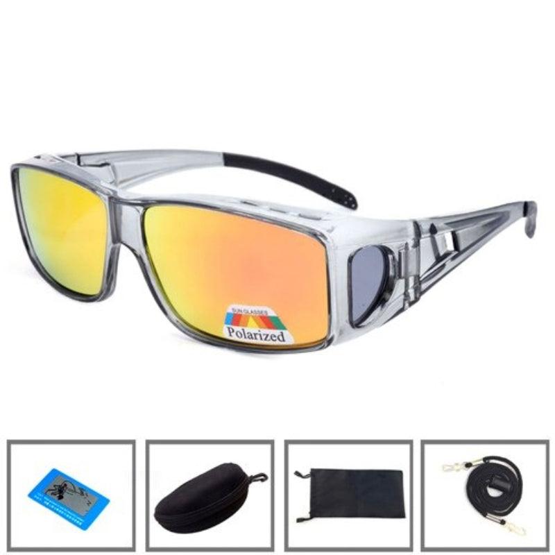 Clip On Fishing Sunglasses-USA Fish Bait