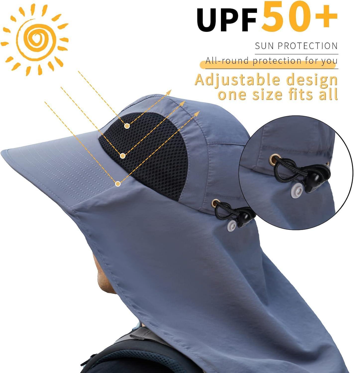 Lightweight And Foldable Design Wide Brim Outdoor Hat - USA Fish Bait