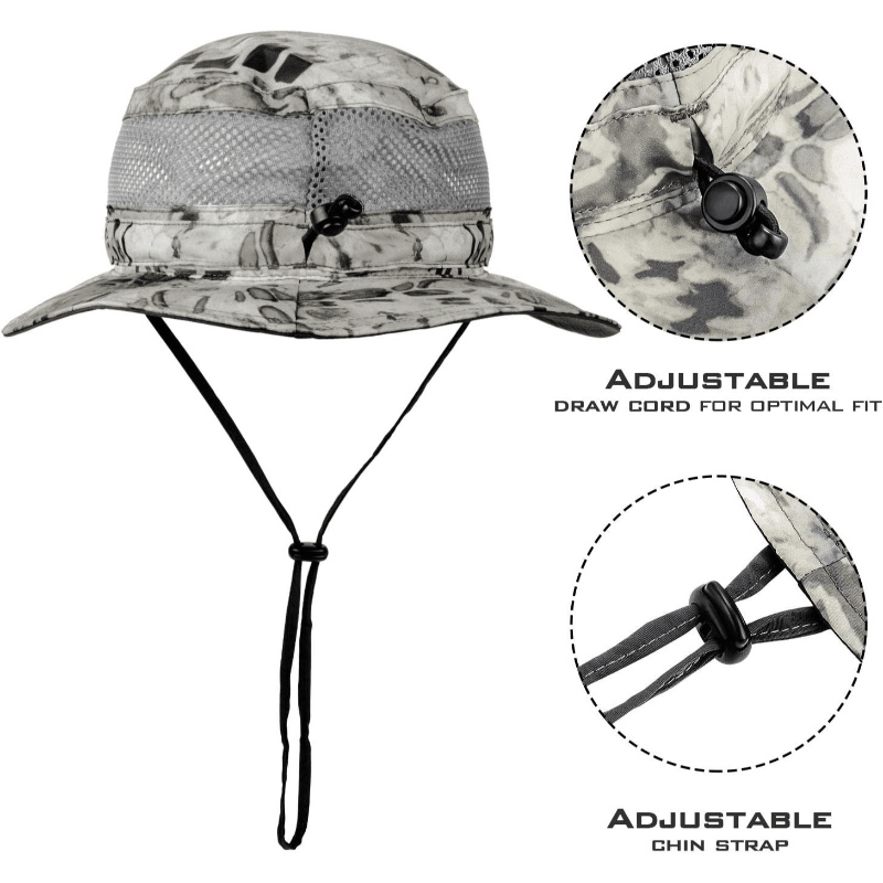 Lightweight Wide Brim Sun Hat For Outdoor Activities And Travel - USA Fish Bait