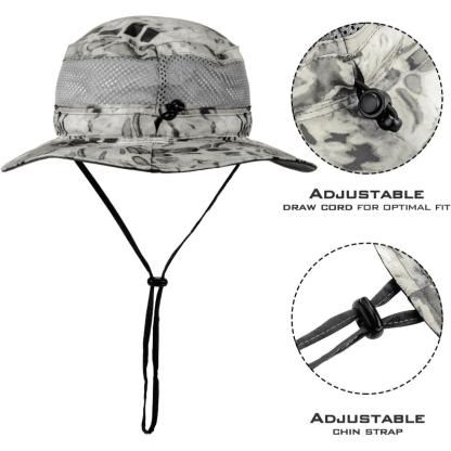Lightweight Wide Brim Sun Hat For Outdoor Activities And Travel - USA Fish Bait