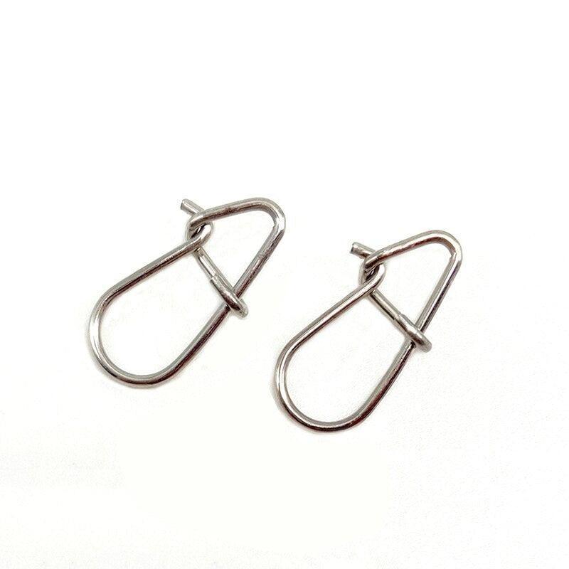 Stainless Steel Hook Fast Clips Lock Snaps Swivel Fishing Snap Pin - USA Fish Bait