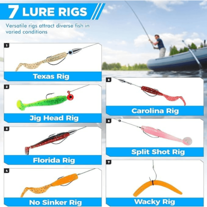 137 Piece Fishing Tackle Box With Lures-USA Fish Bait