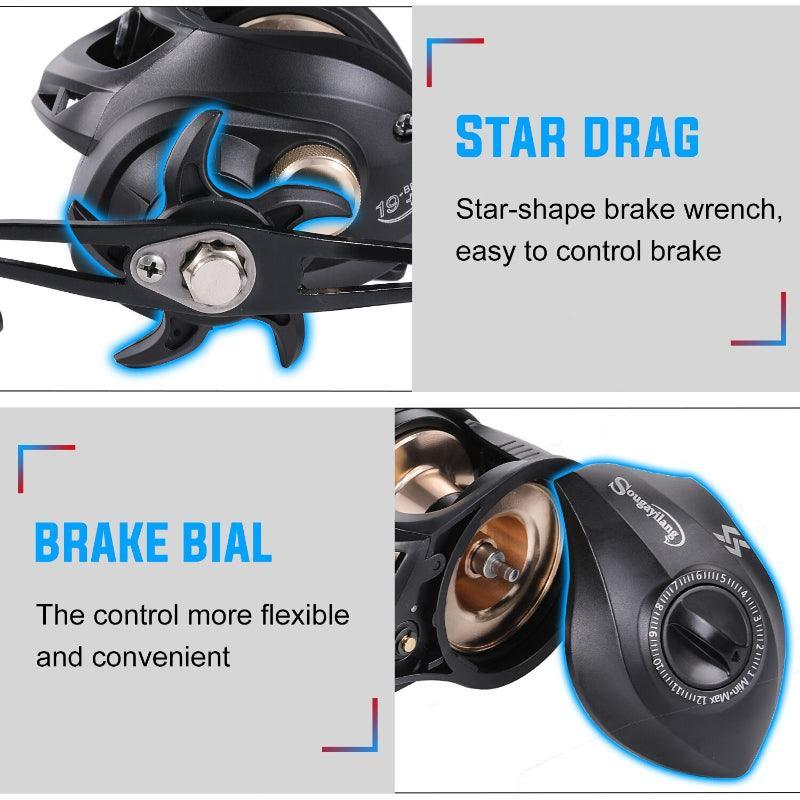 Carbon Baitcasting Rod Reel-USA Fish Bait