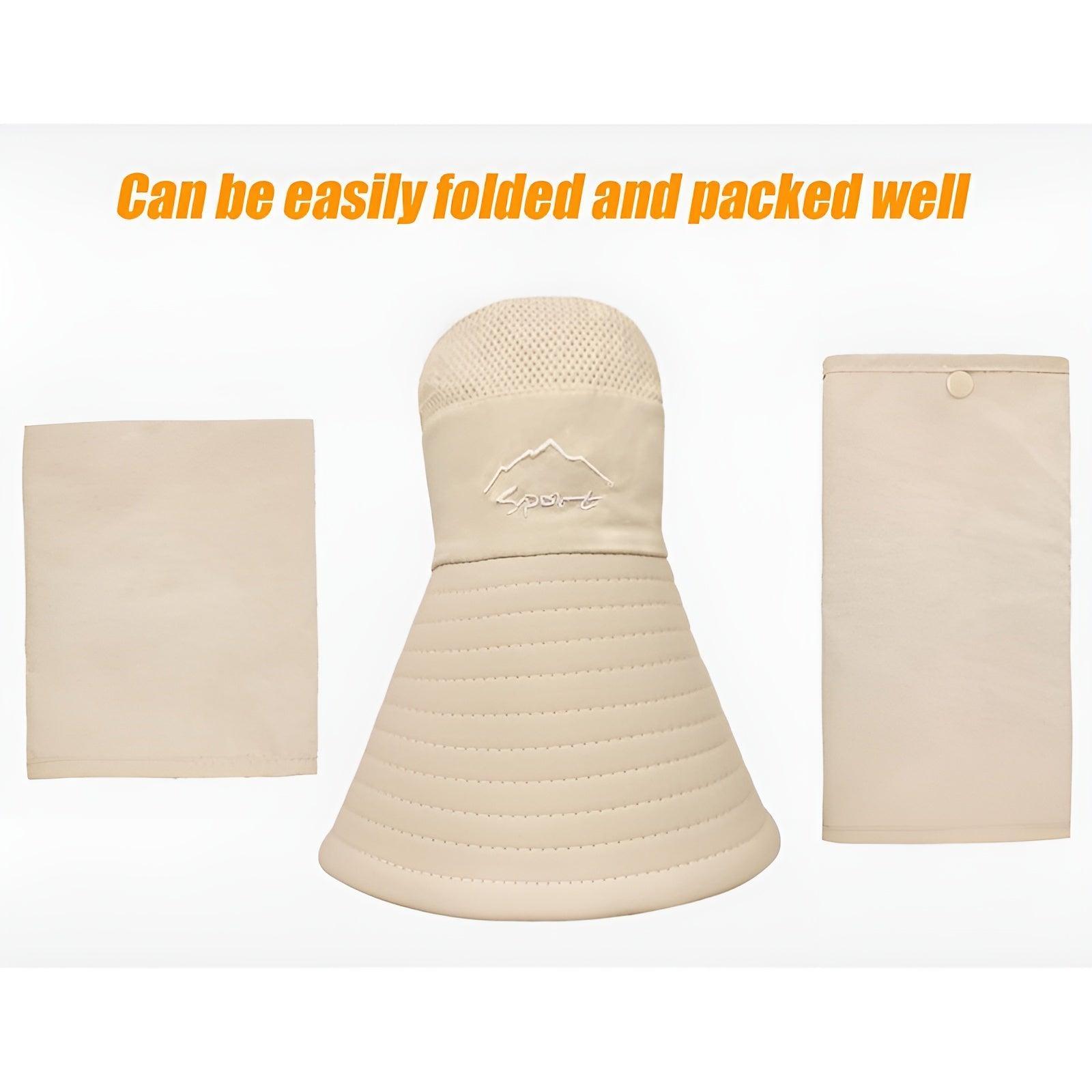 Outdoor Wide Brim Hat With Detachable Cover And Flap - USA Fish Bait
