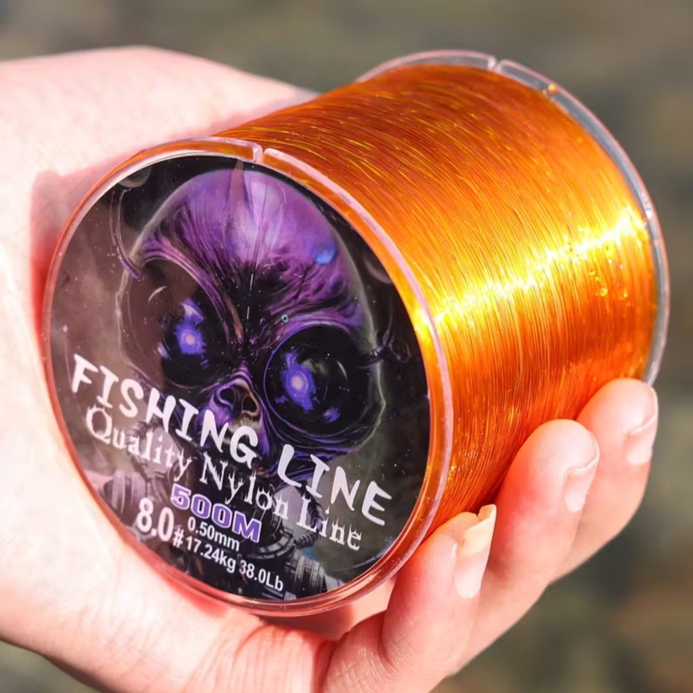 Fishing Line 500 Meters/547 Yards Nylon Fishing Line 7-38 Pounds Abrasion-Resistant Nylon Single Weave Line for Fishing Supplies