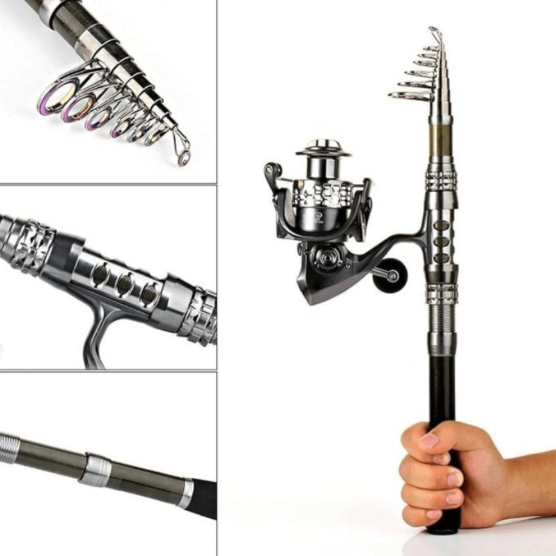 Telescopic Fishing Rod And Spinning Reel Combo-USA Fish Bait