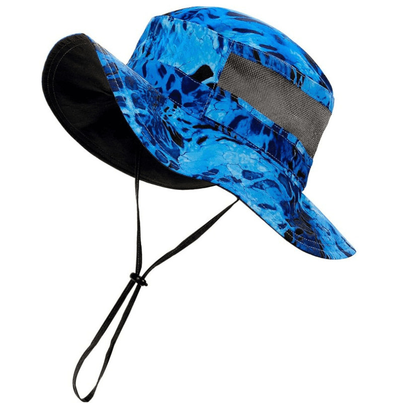 Lightweight Wide Brim Sun Hat For Outdoor Activities And Travel - USA Fish Bait