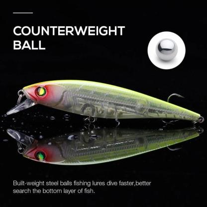Holographic Minnow Lure Floating Crankbait - USA Fish Bait