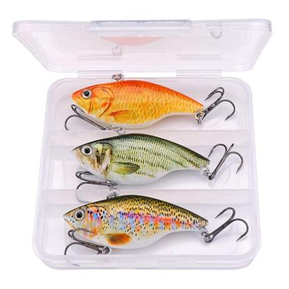 7CM 18G Winter Sinking Rattling Vibes Lure Set - USA Fish Bait