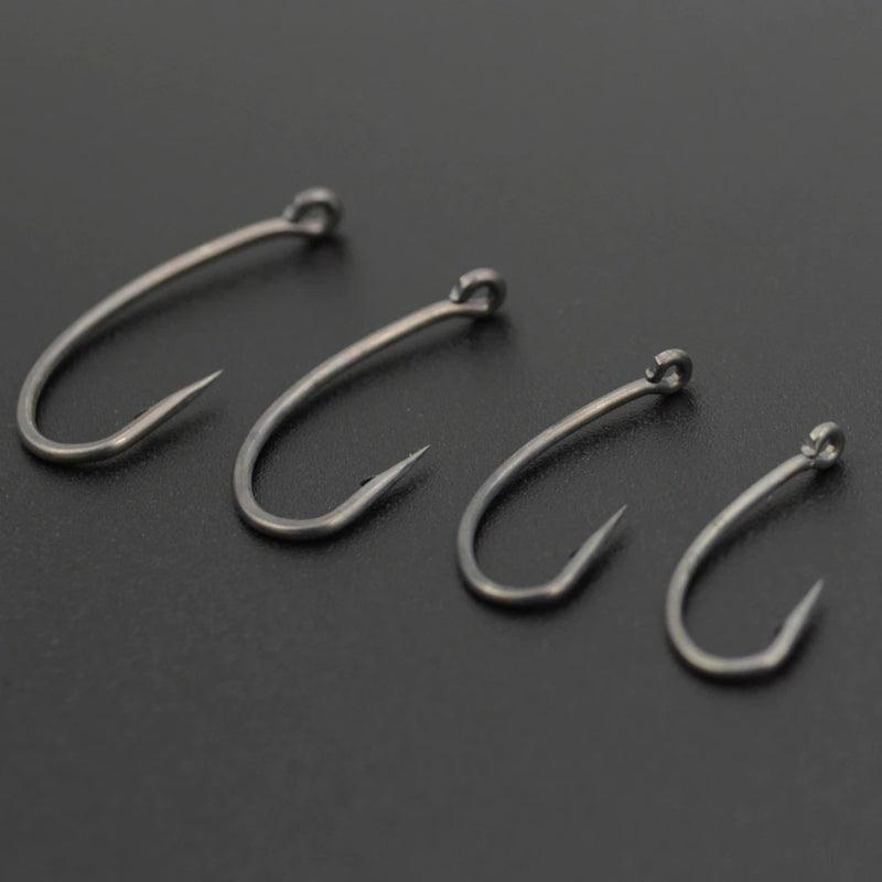 High Carbon Coated Stainless Steel Barbed Carp Fishing Hooks-USA Fish Bait