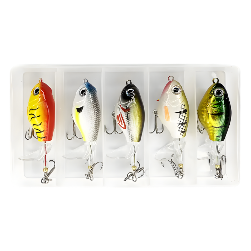 New 5/10 Count Simulation Artificial Fishing Lure Set with Hook 