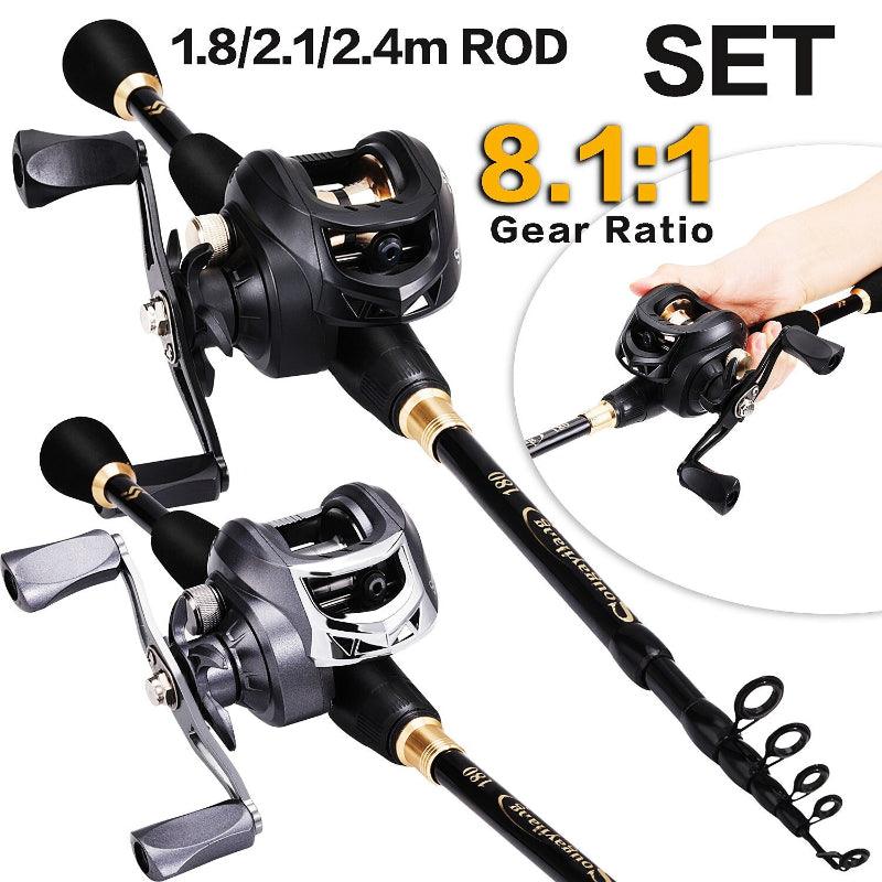 Carbon Baitcasting Rod Reel-USA Fish Bait