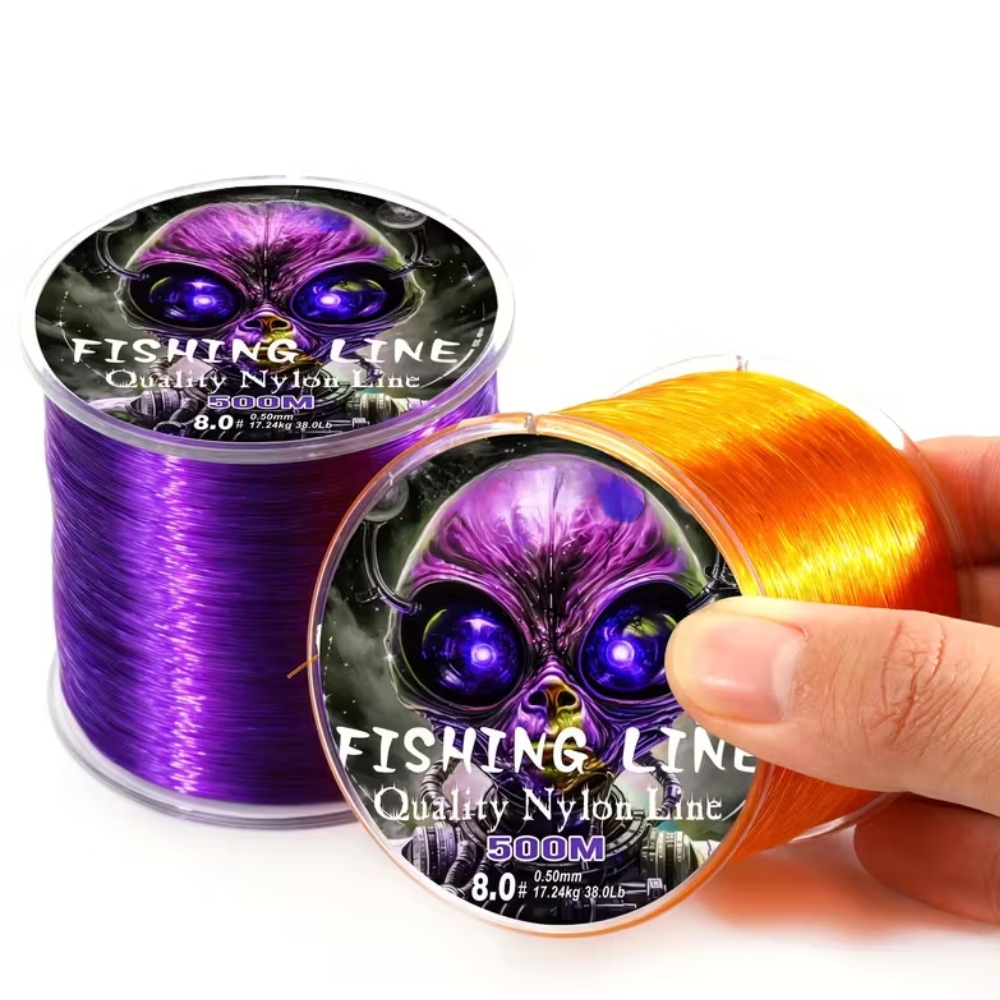 Fishing Line 500 Meters/547 Yards Nylon Fishing Line 7-38 Pounds Abrasion-Resistant Nylon Single Weave Line for Fishing Supplies