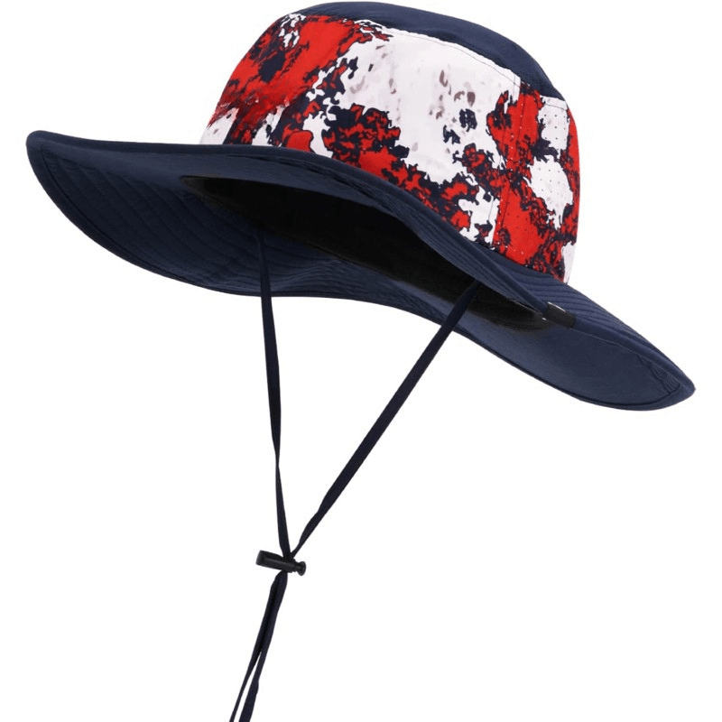 Lightweight Wide Brim Sun Hat For Outdoor Activities And Travel-USA Fish Bait