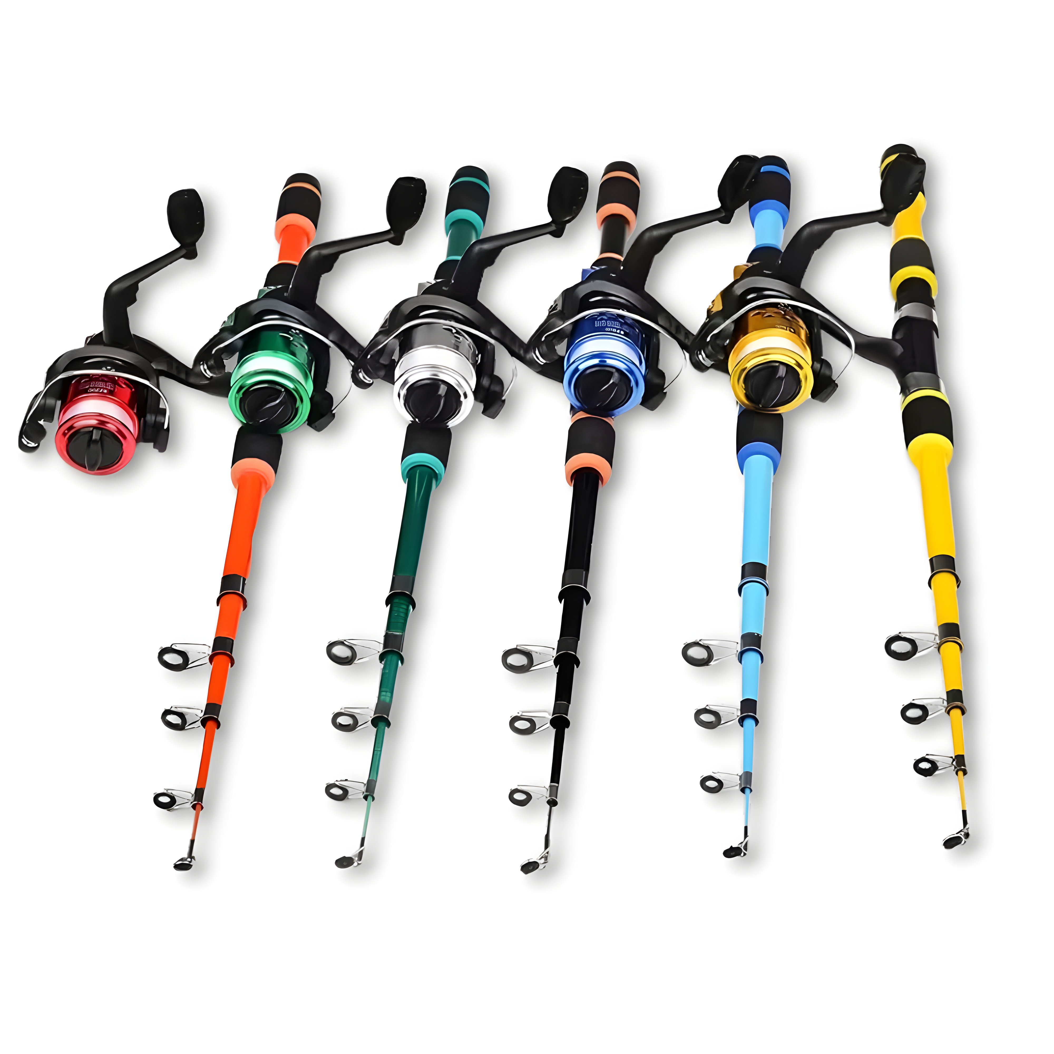 Bait-Casting Fishing Rod, Portable and Durable Fiberglass Fishing Pole