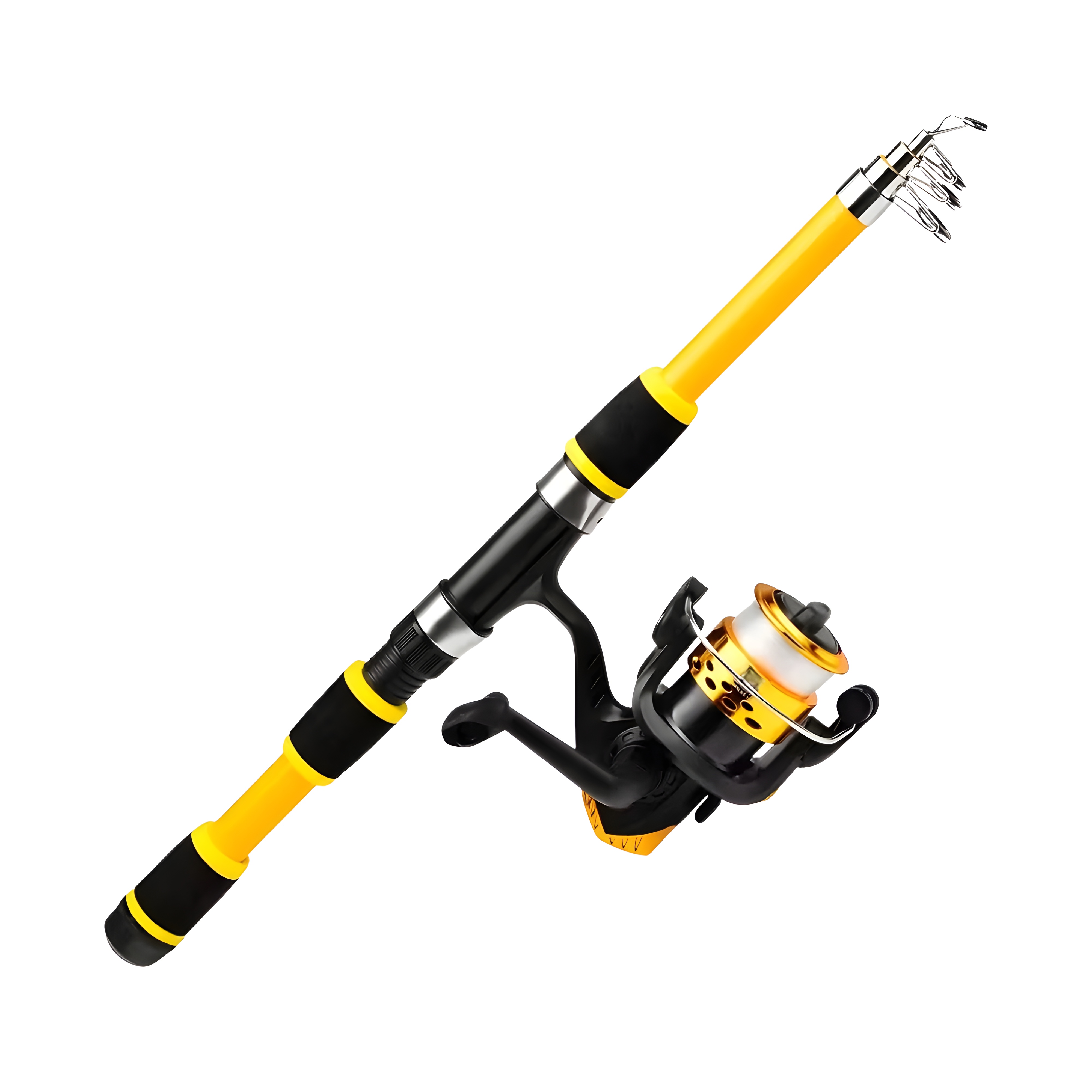 Bait-Casting Fishing Rod, Portable and Durable Fiberglass Fishing Pole
