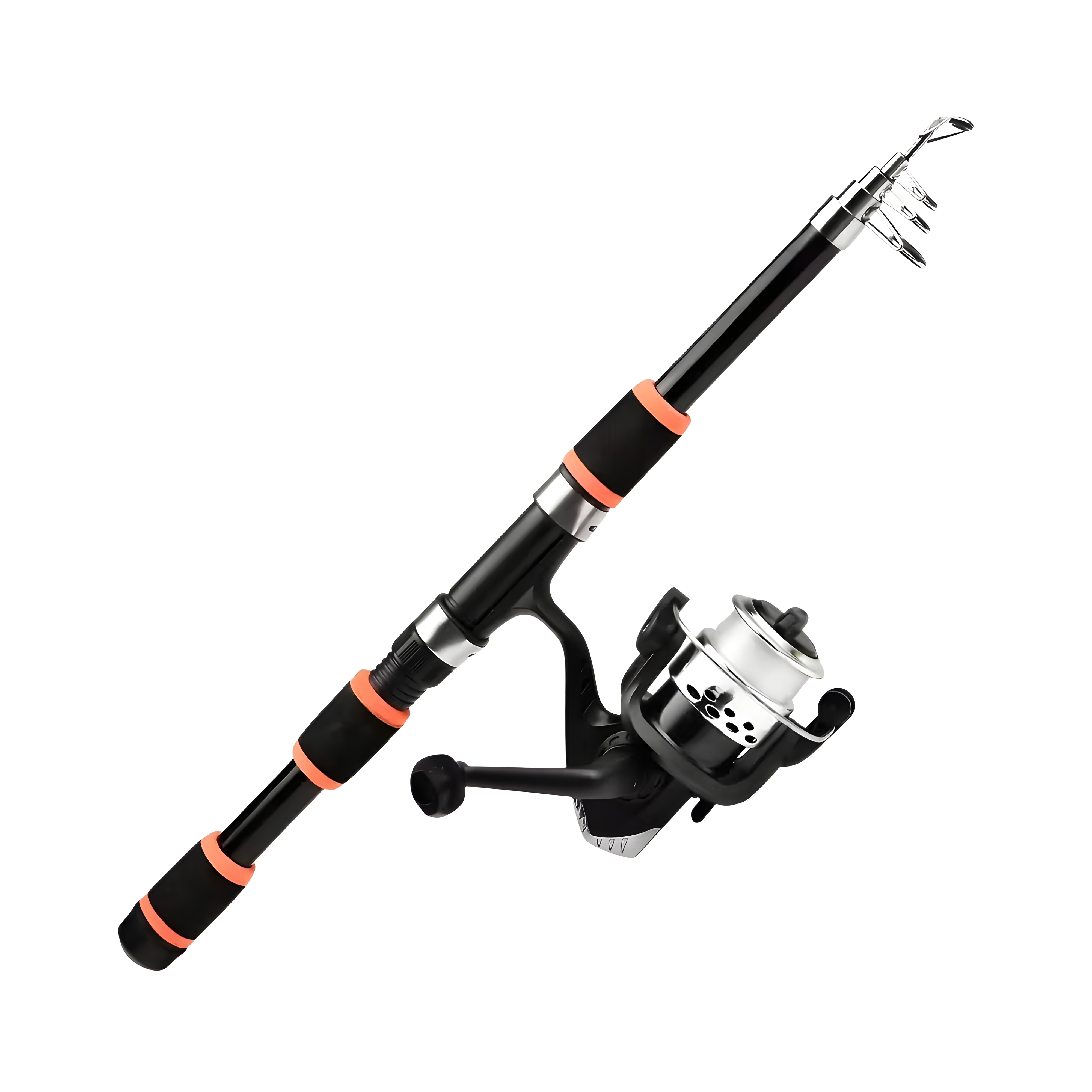 Bait-Casting Fishing Rod, Portable and Durable Fiberglass Fishing Pole