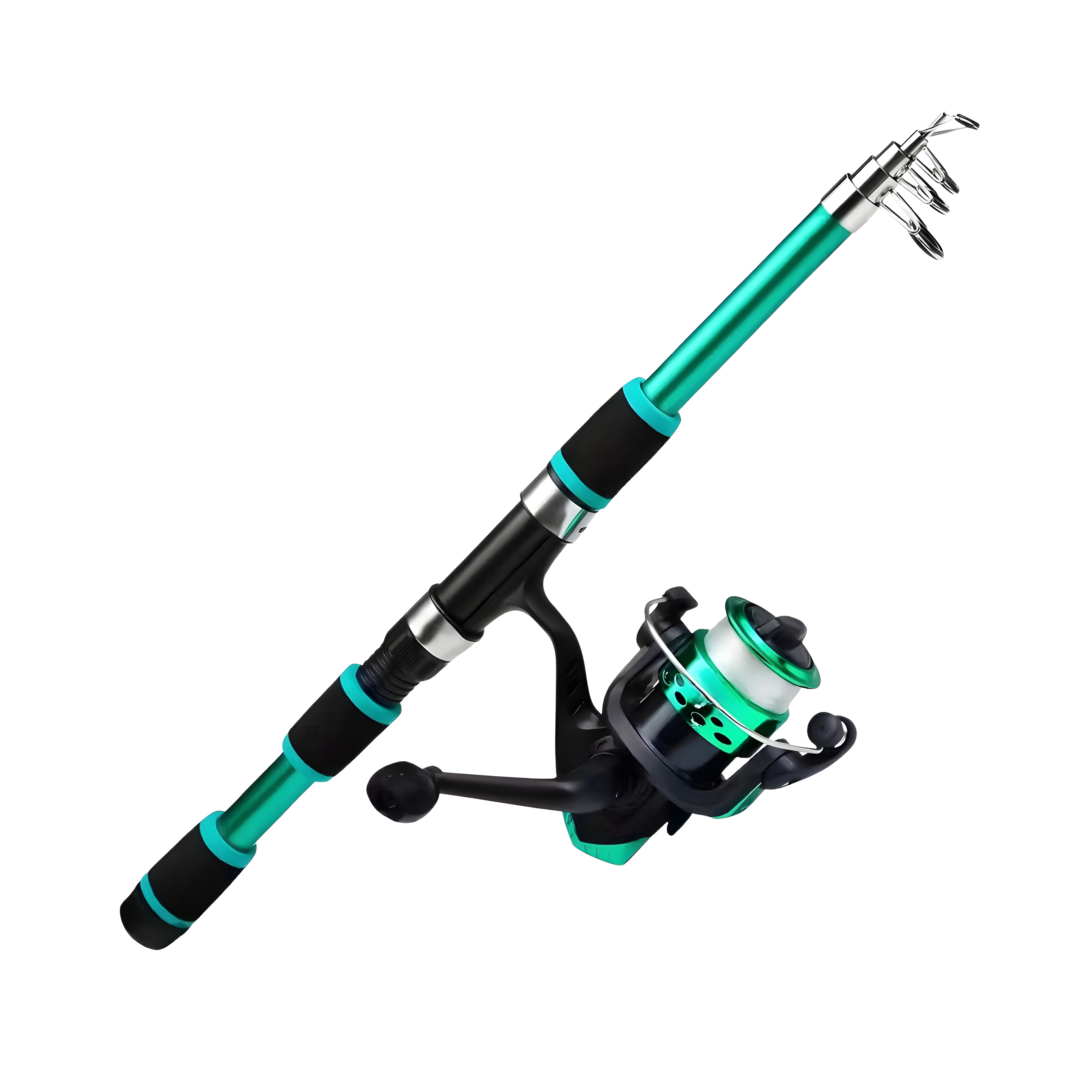 Bait-Casting Fishing Rod, Portable and Durable Fiberglass Fishing Pole