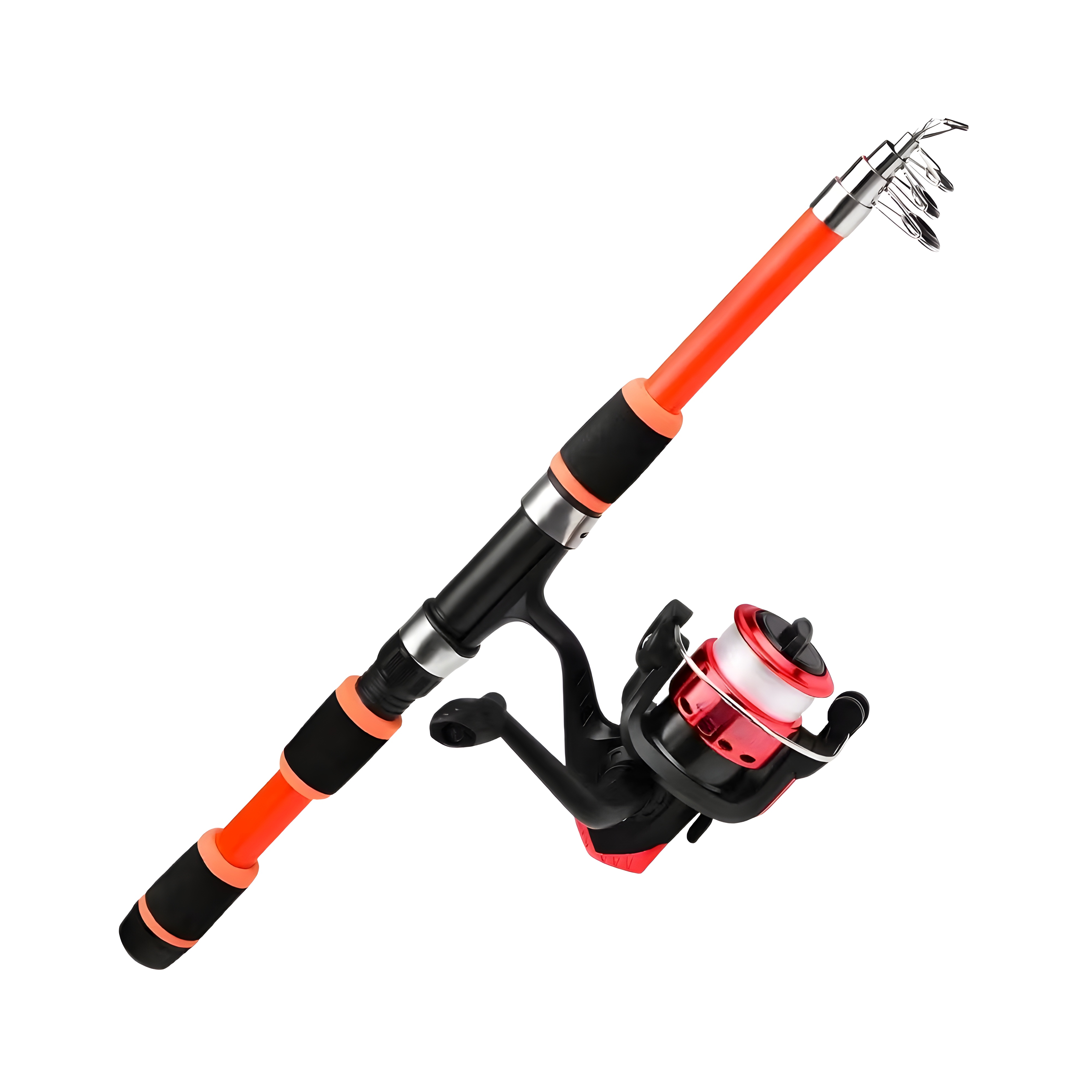 Bait-Casting Fishing Rod, Portable and Durable Fiberglass Fishing Pole