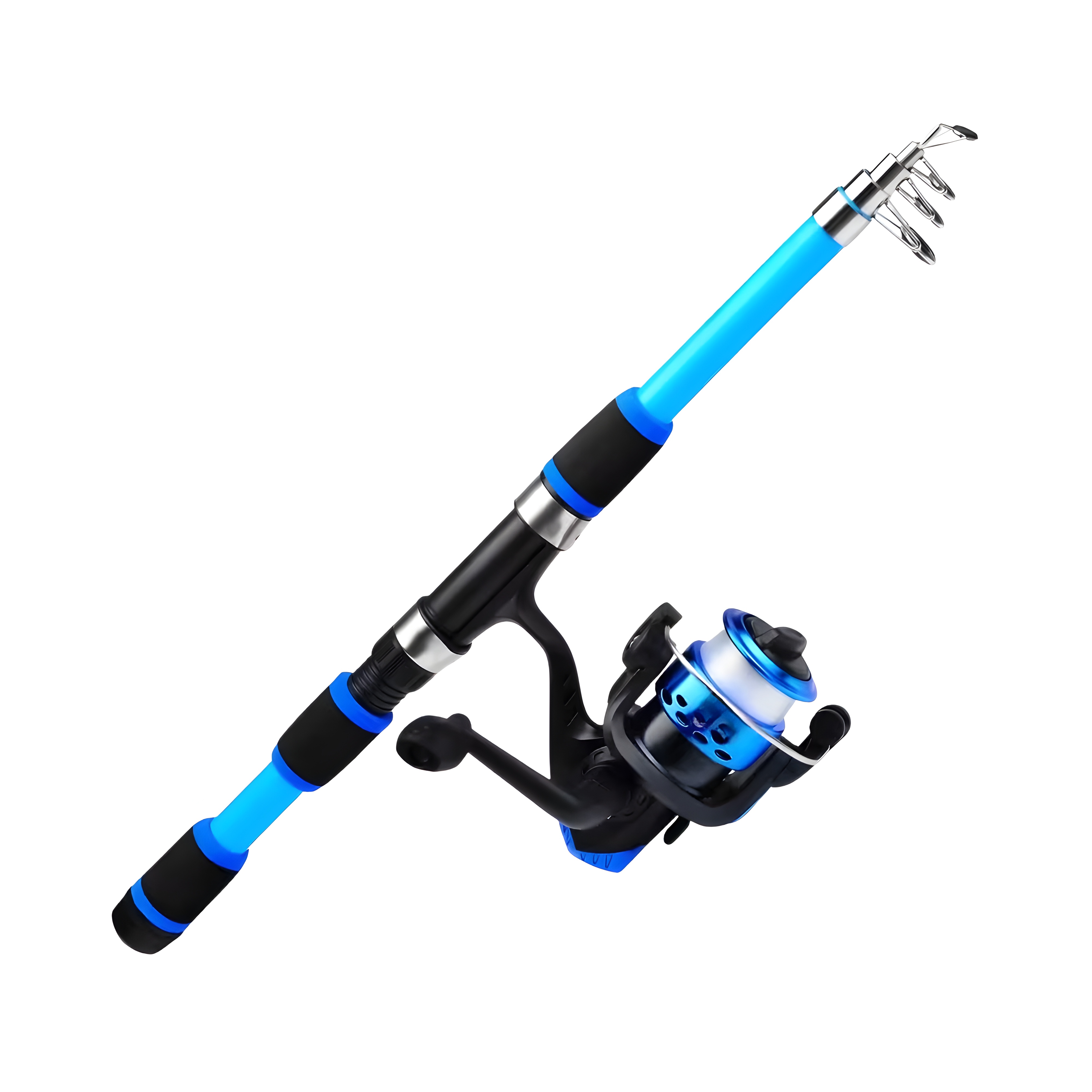 Bait-Casting Fishing Rod, Portable and Durable Fiberglass Fishing Pole