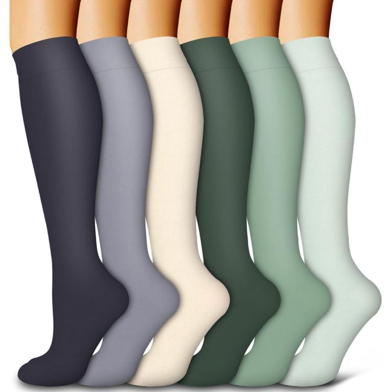 6 Pack Copper Compression Socks – Support and Circulation Boost