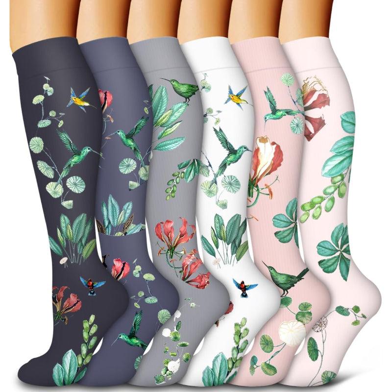 6 Pairs Copper Compression Socks – Circulation and Support