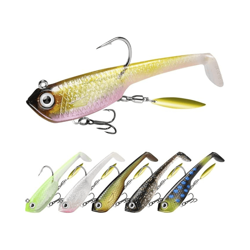 Pre-Rigged Soft Fishing Lures With Spinner Ready-to-Use Baits-USA Fish Bait