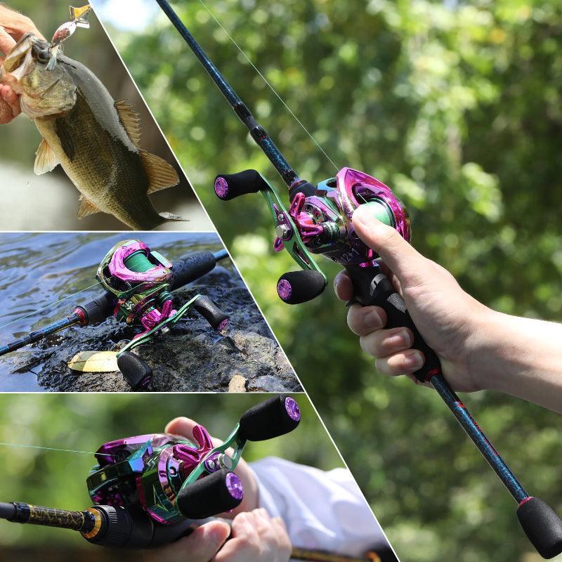 Travel Fishing Rod with Carbon Rod & Baitcasting Reel-USA Fish Bait