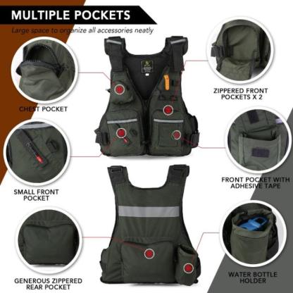 Camouflage Fishing Utility Vest-USA Fish Bait