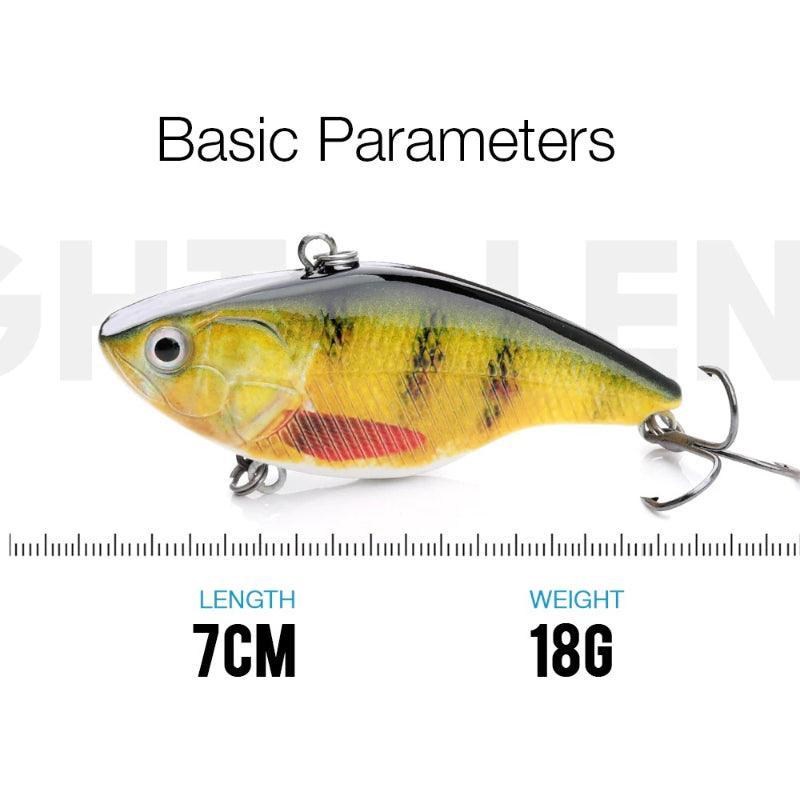 7CM 18G Winter Sinking Rattling Vibes Lure Set - USA Fish Bait