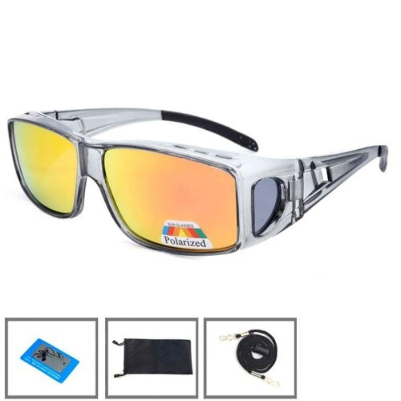 Clip On Fishing Sunglasses-USA Fish Bait